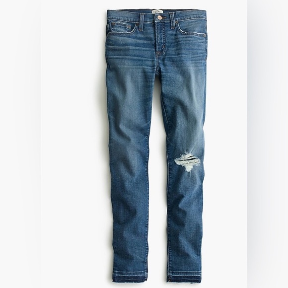 J. Crew Denim - J. Crew 8" toothpick jean in Newcastle wash with let-down hem size 27